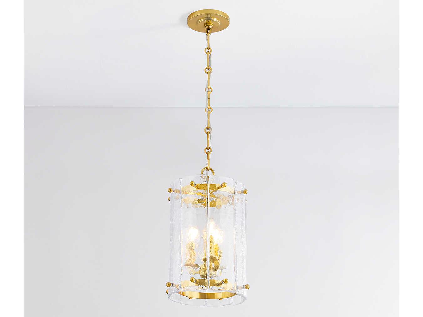 Corbett Lighting Rio 3-Light Vintage Polished Brass Cylinder Mini Pendant