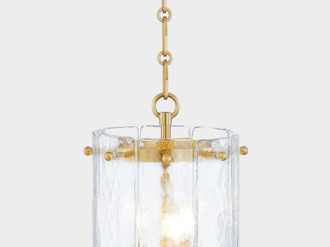 Corbett Lighting Rio 3-Light Vintage Polished Brass Cylinder Mini Pendant