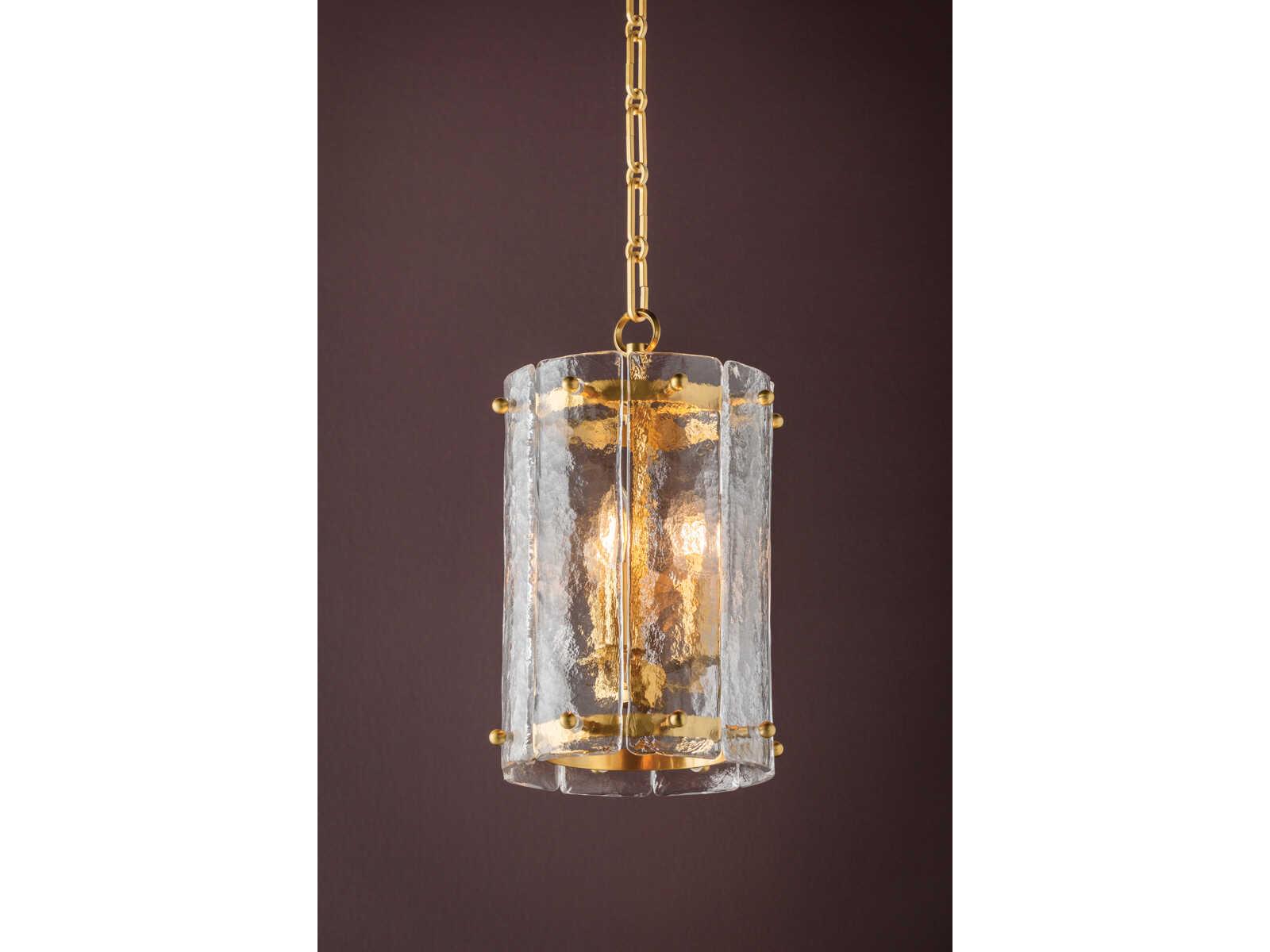 Corbett Lighting Rio 3-Light Vintage Polished Brass Cylinder Mini Pendant
