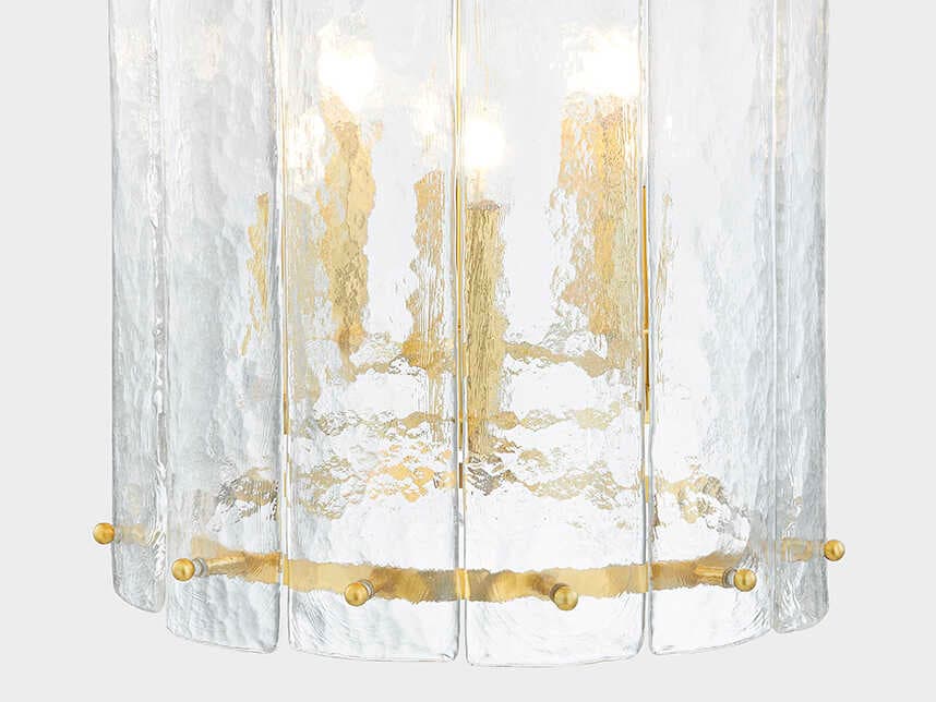 Corbett Lighting Rio 8-Light Vintage Polished Brass Cylinder Pendant