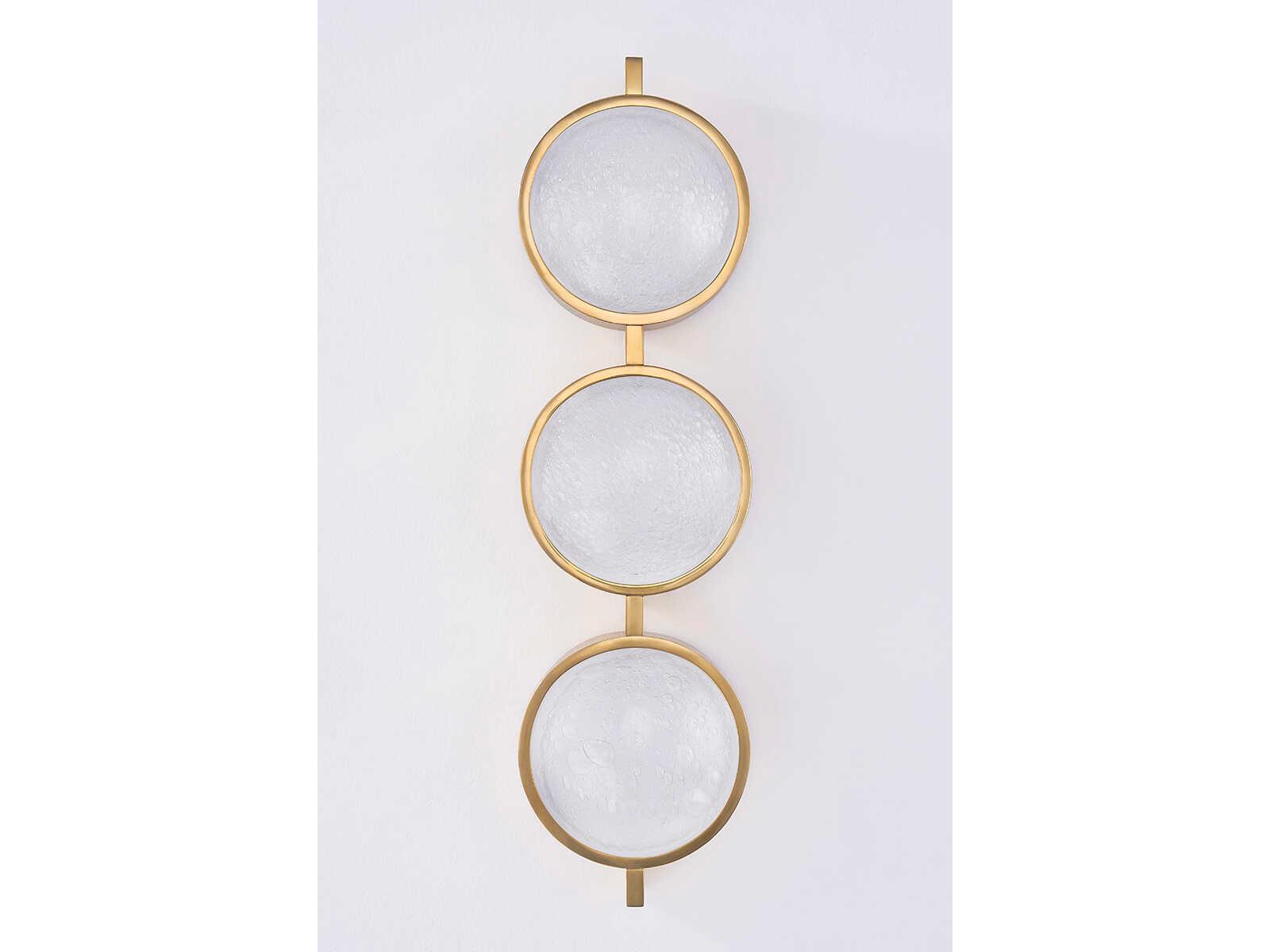 Corbett Lighting Ansonia 3-Light Vintage Brass Wall Sconce