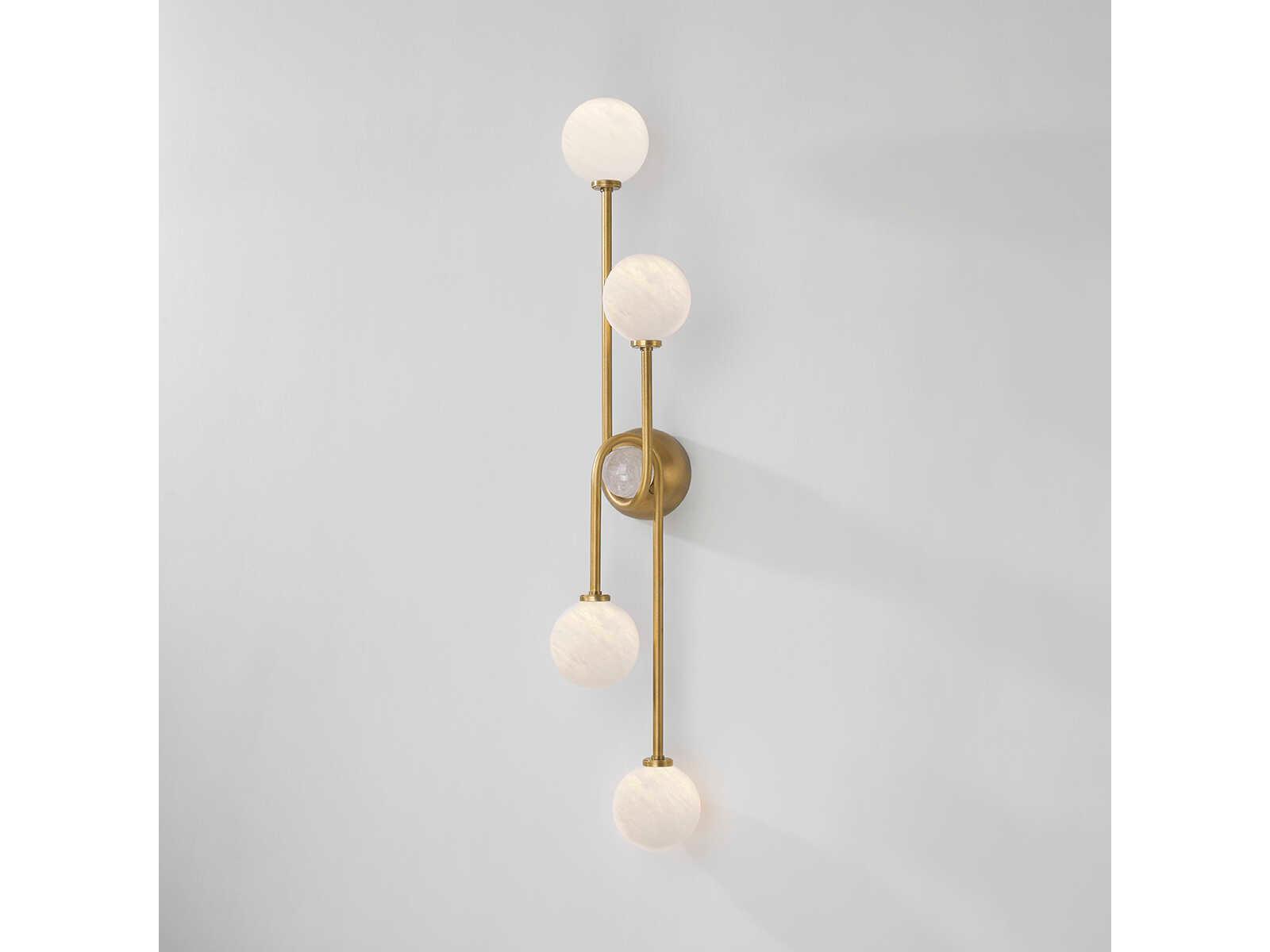 Corbett Lighting Astro 4-Light Vintage Brass Wall Sconce