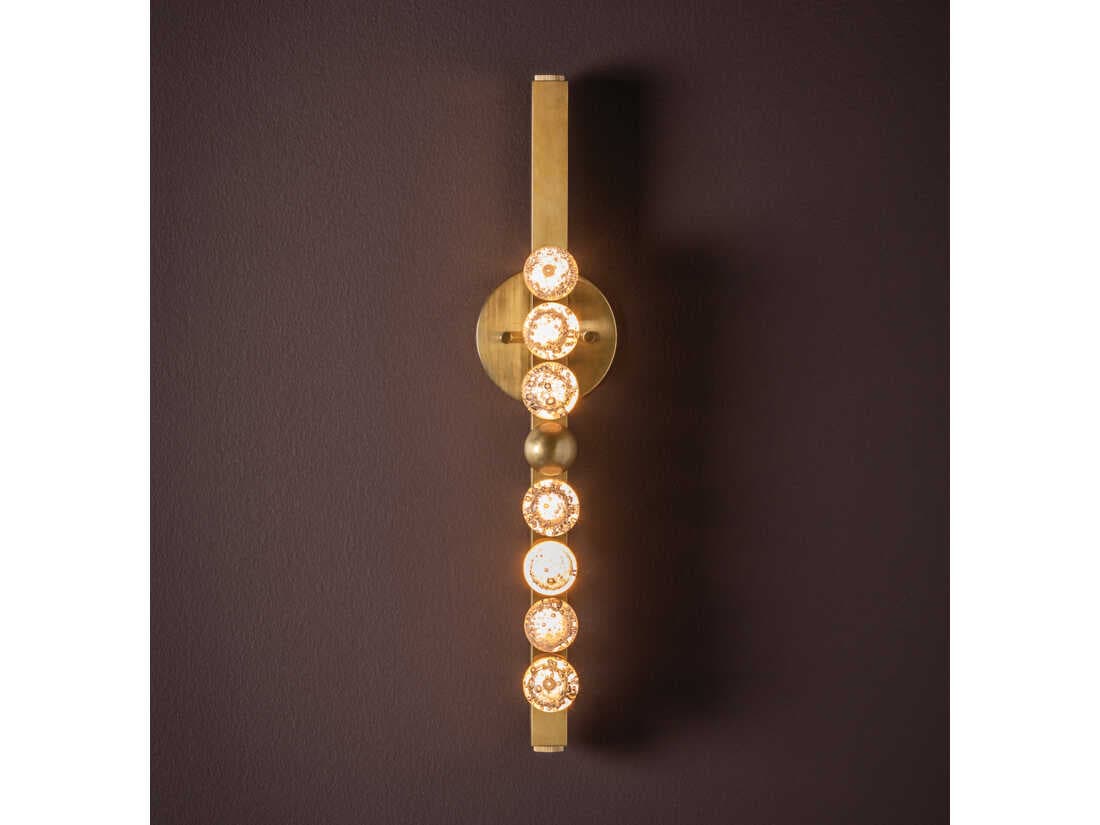 Corbett Lighting Annecy 1-Light Vintage Brass Gold Wall Sconce