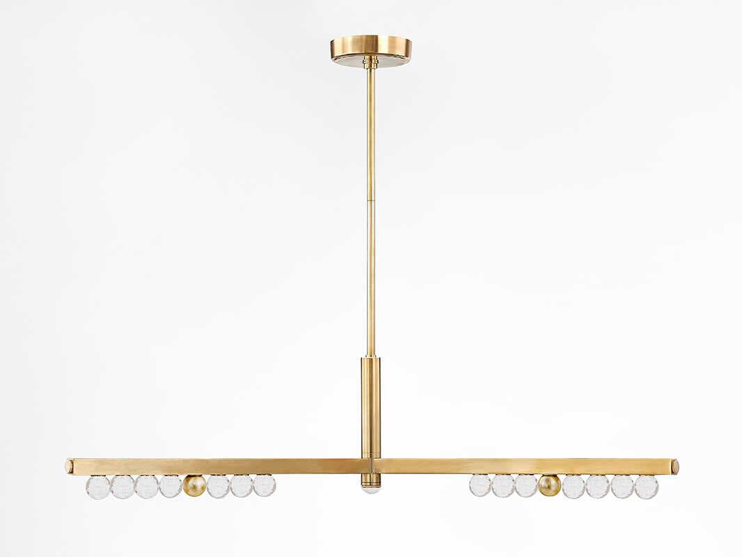 Corbett Lighting Annecy 3-Light Vintage Brass Geometric Chandelier