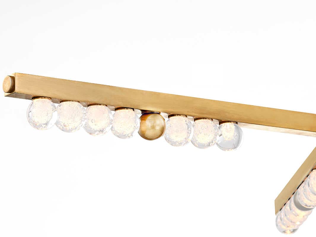 Corbett Lighting Annecy 3-Light Vintage Brass Geometric Chandelier