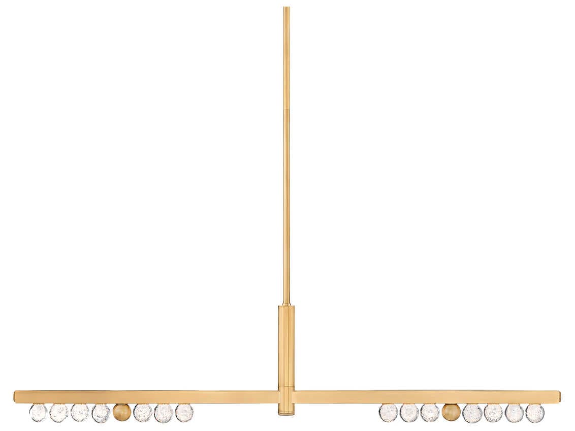 Corbett Lighting Annecy 2-Light Vintage Brass Linear Island Pendant