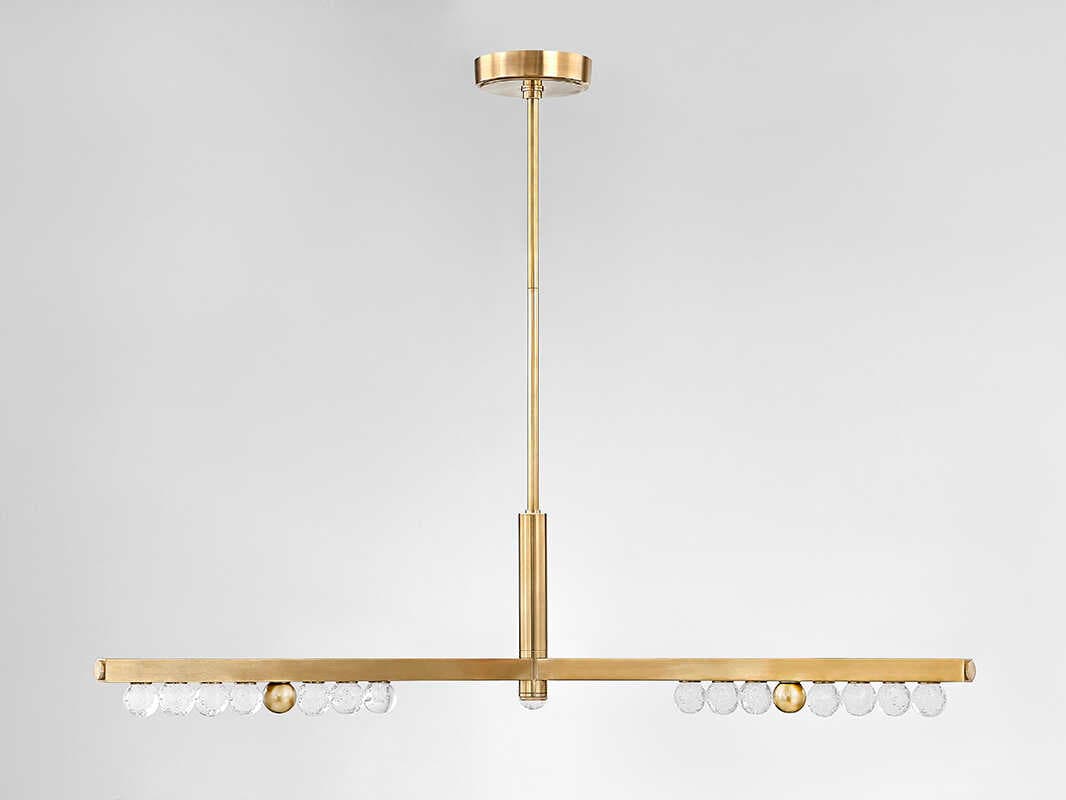 Corbett Lighting Annecy 2-Light Vintage Brass Linear Island Pendant