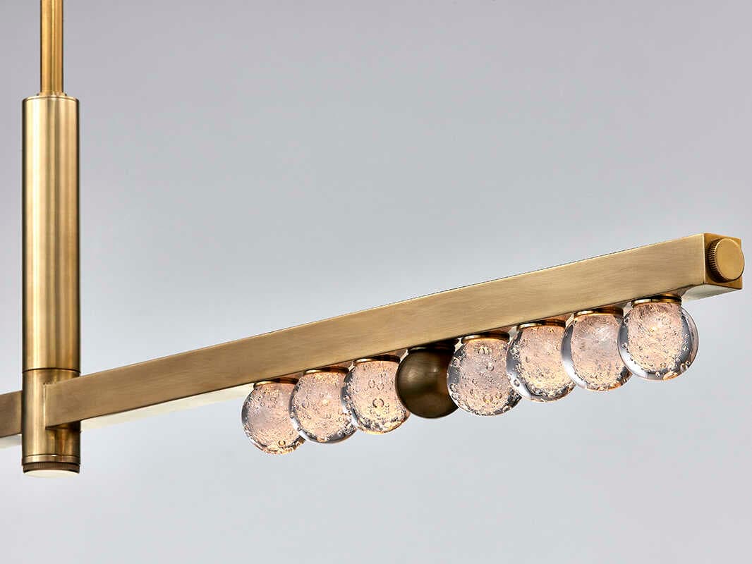 Corbett Lighting Annecy 2-Light Vintage Brass Linear Island Pendant