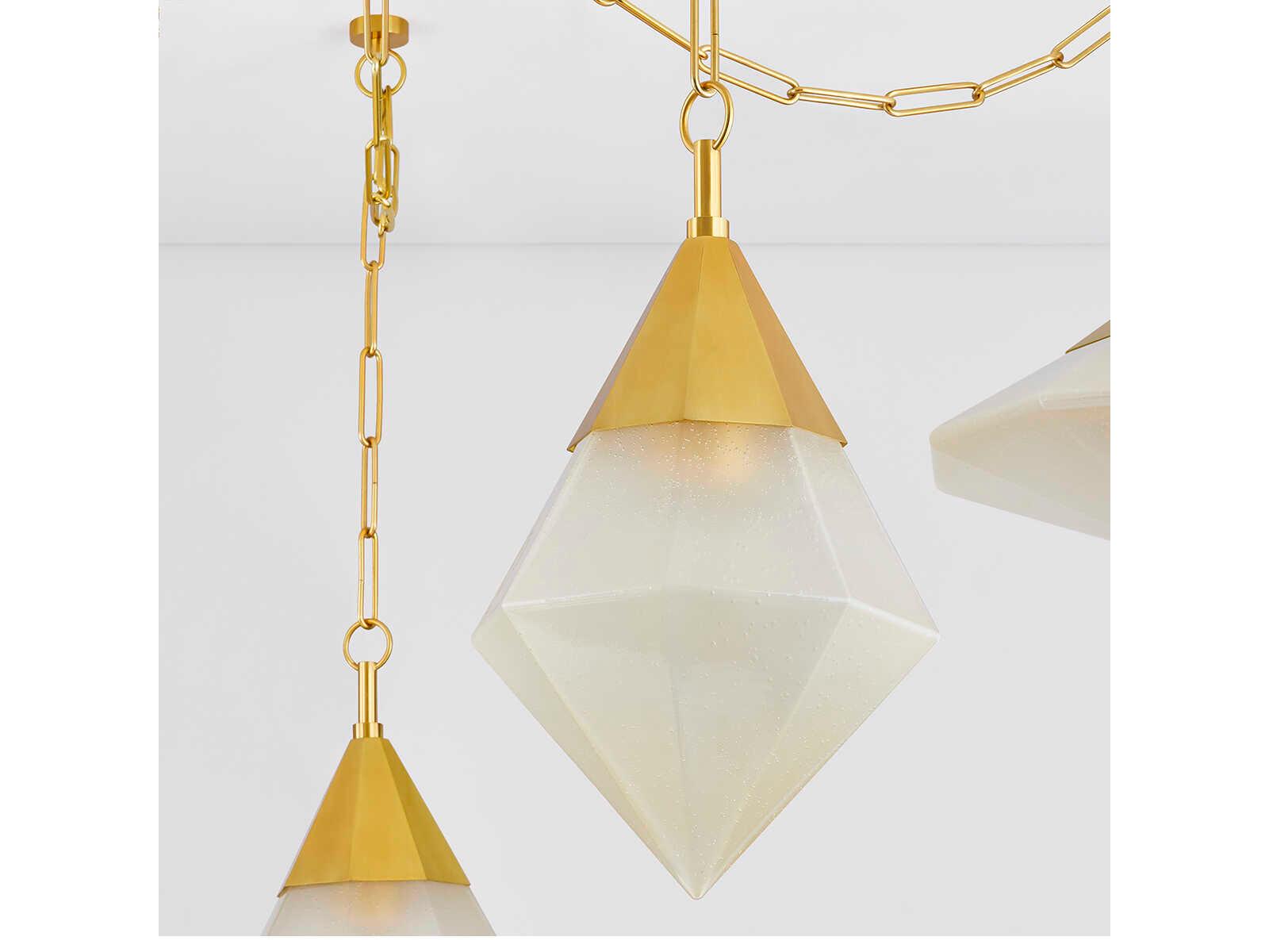 Corbett Lighting Angelique 5-Light Vintage Polished Brass Geometric Chandelier