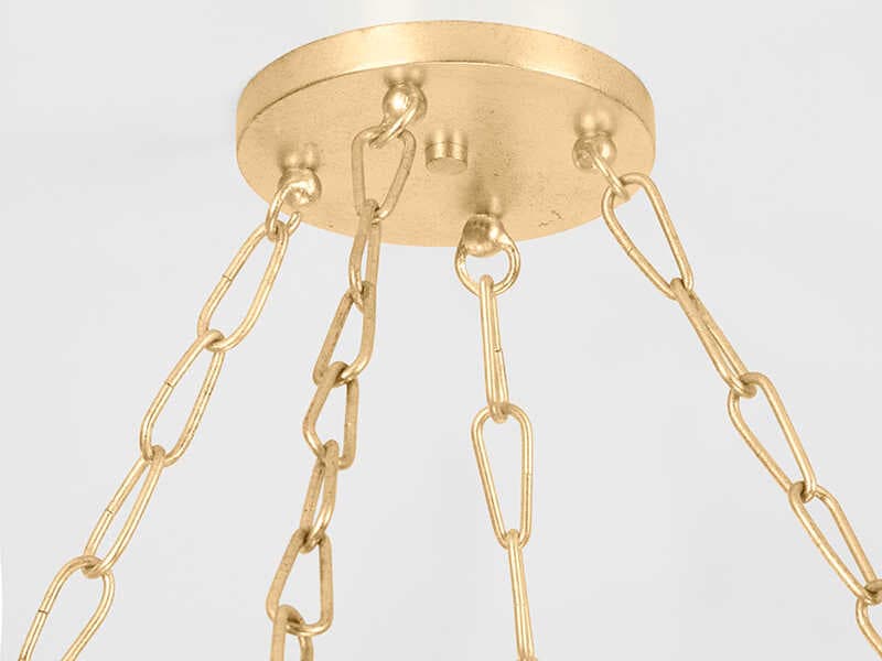 Corbett Lighting Lure 16-Light Vintage Gold Leaf Candelabra Round Chandelier