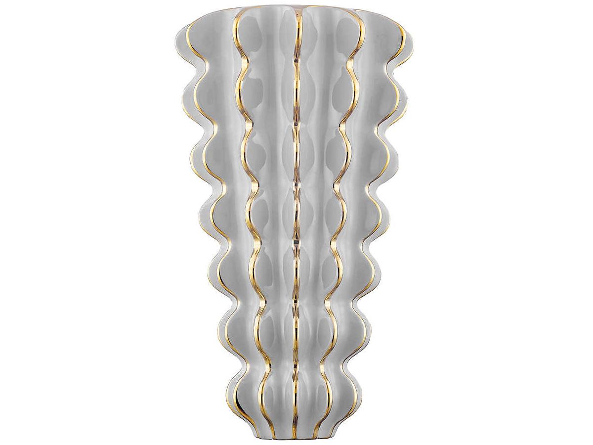 Corbett Lighting Esperanza 2-Light Ceramic Gloss Gray Wall Sconce