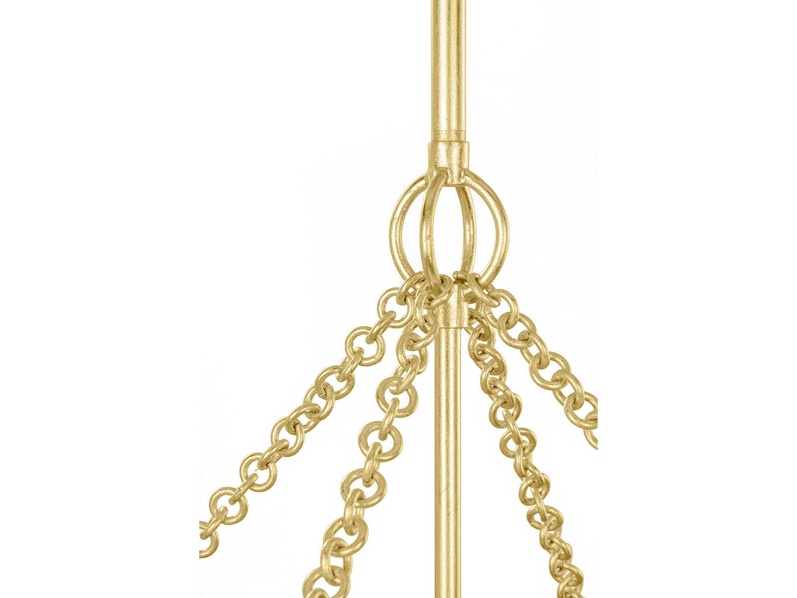 Corbett Lighting Tropea 6-Light Gold Leaf Brown Bowl Pendant