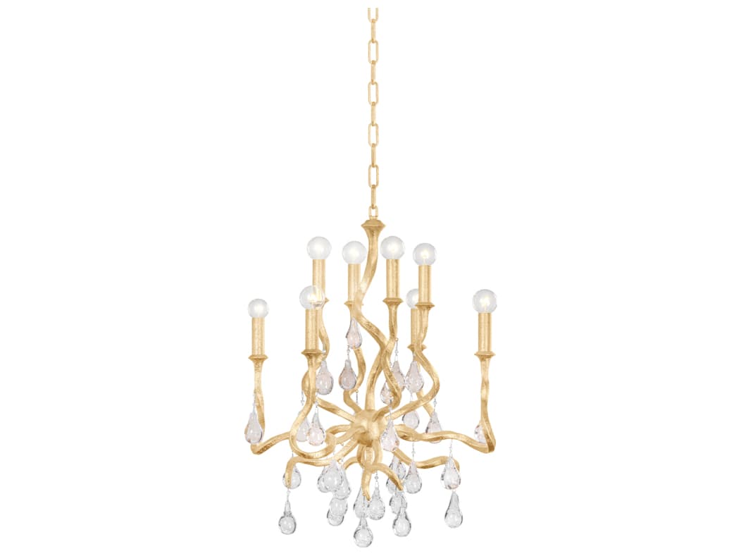 Corbett Lighting Aveline 8-Light Gold Leaf Crystal Chandelier
