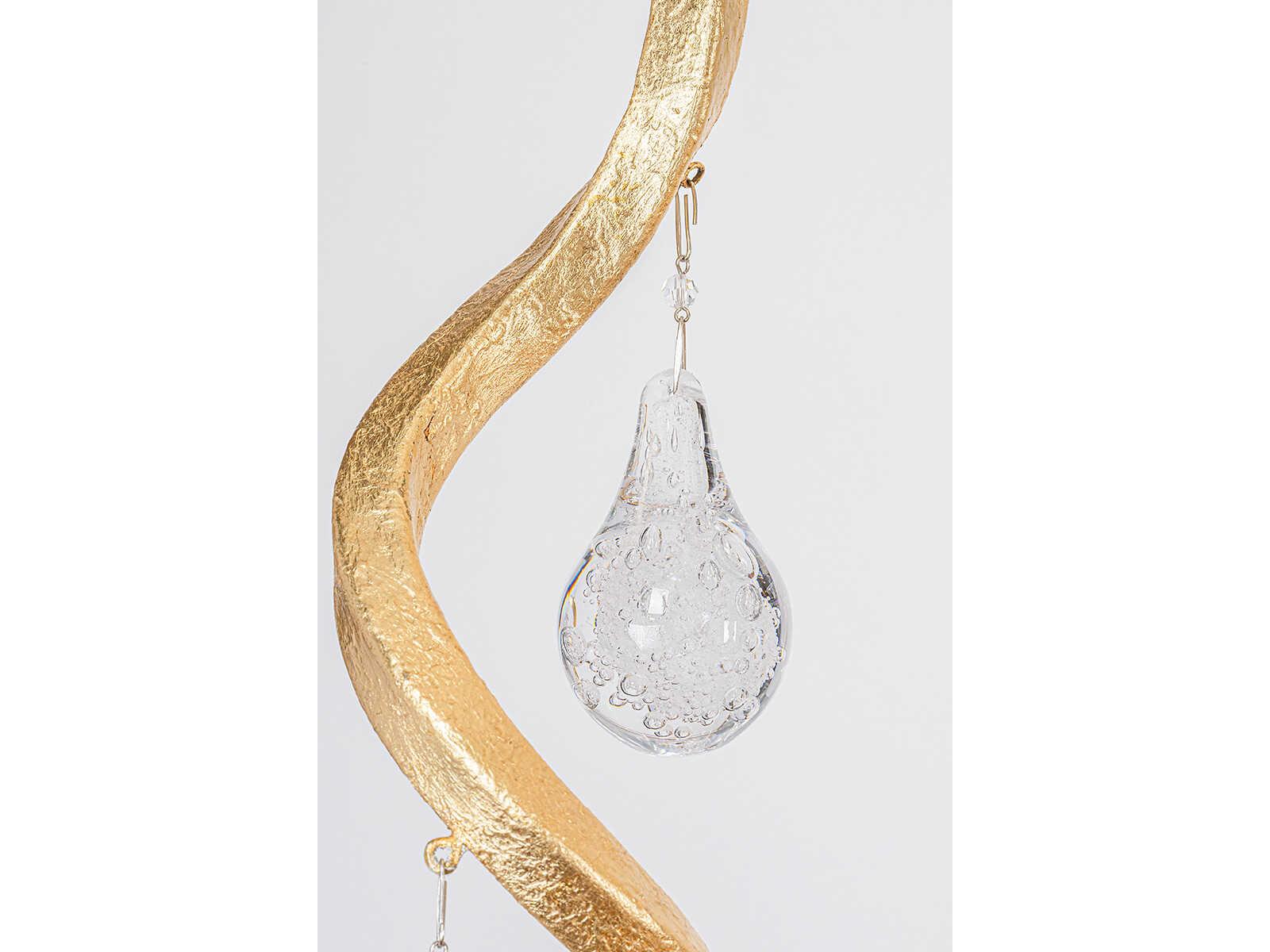 Corbett Lighting Aveline 20-Light Gold Leaf Crystal Chandelier