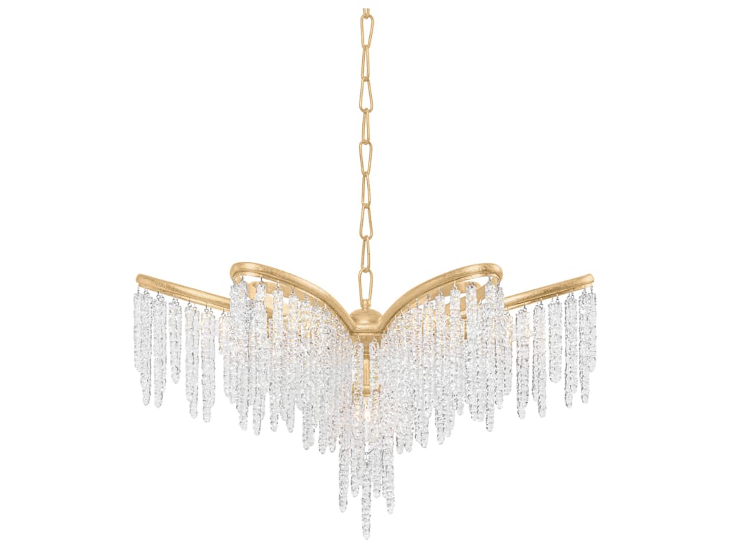 Corbett Lighting Pandora 5-Light Gold Leaf Clear Crystal Chandelier