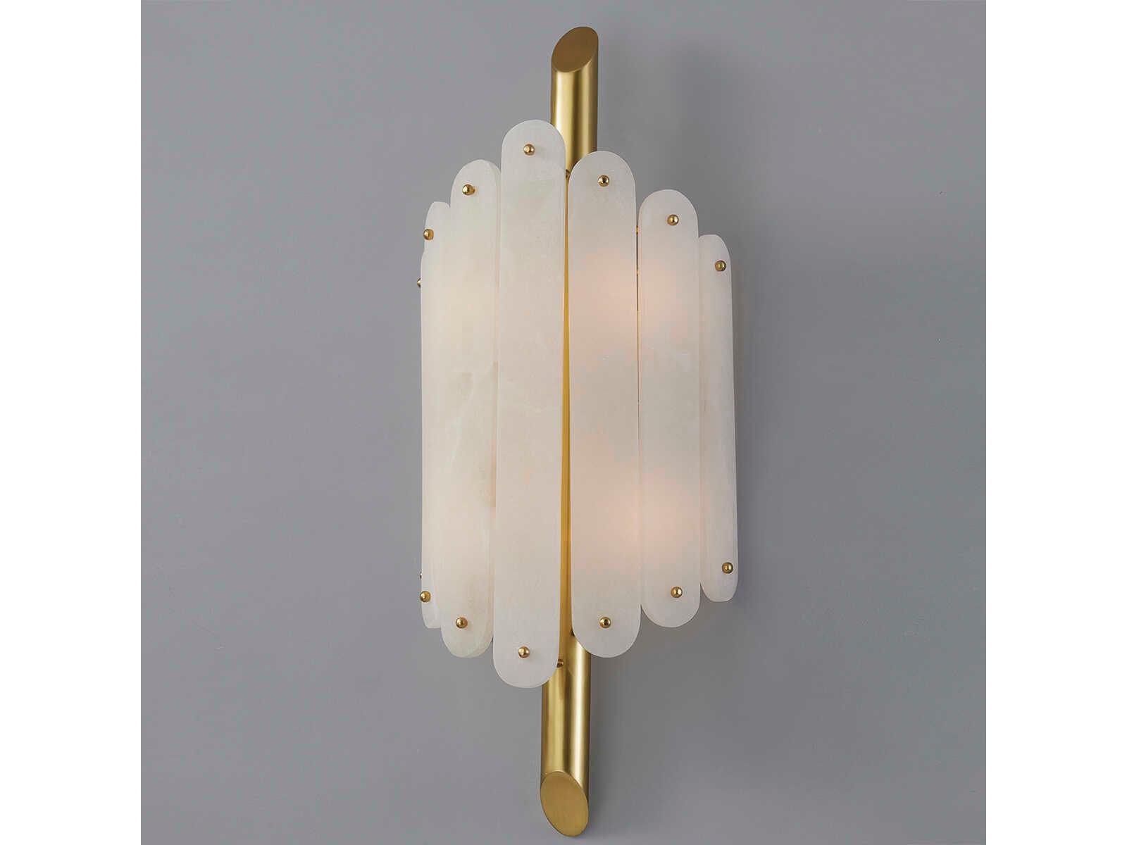 Corbett Lighting Selene 4-Light Vintage Polished Brass Glass Wall Sconce