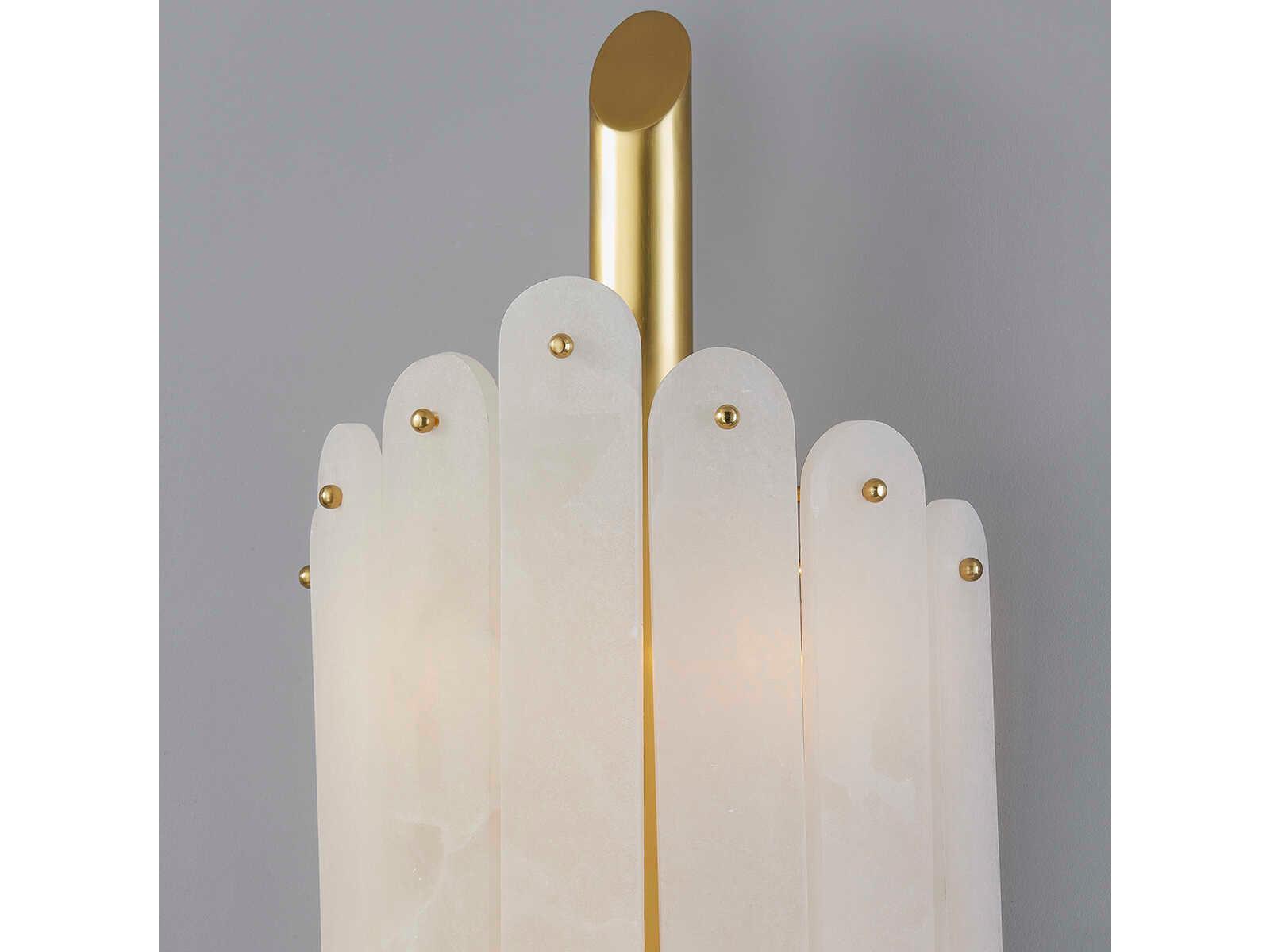 Corbett Lighting Selene 4-Light Vintage Polished Brass Glass Wall Sconce