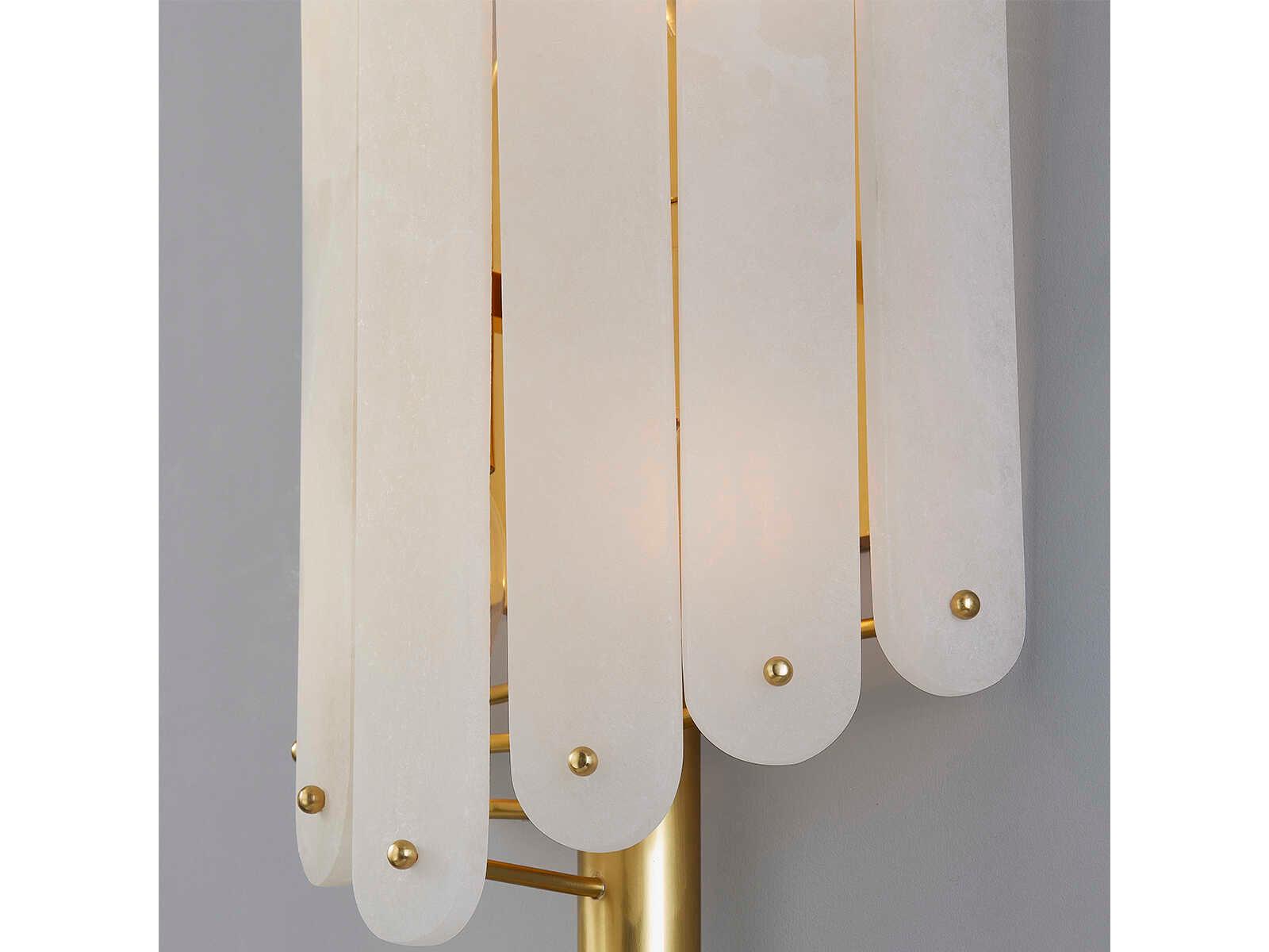 Corbett Lighting Selene 4-Light Vintage Polished Brass Glass Wall Sconce