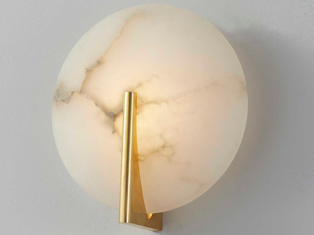 Corbett Lighting Asteria 1-Light Vintage Brass White LED Wall Sconce