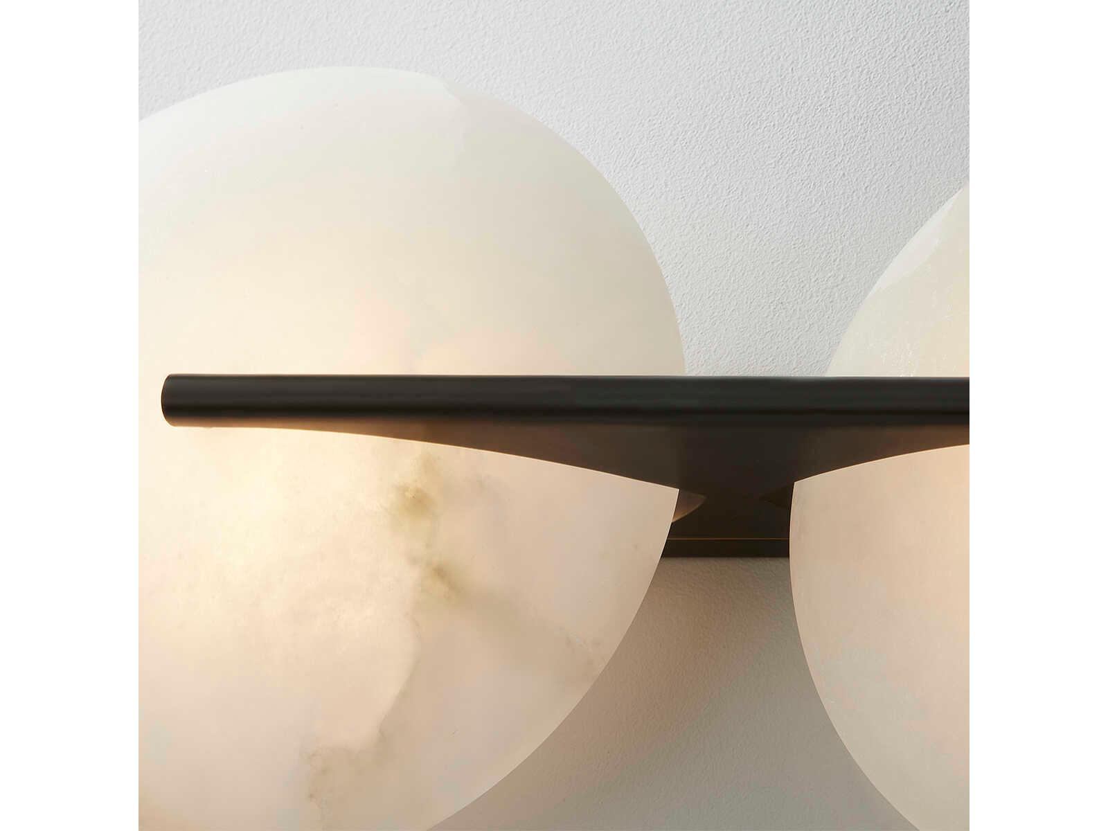 Corbett Lighting Asteria 2-Light Black Brass White LED Wall Sconce