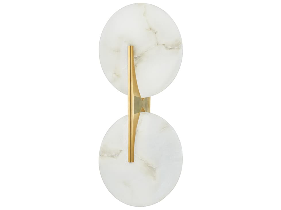 Corbett Lighting Asteria 2-Light Vintage Brass White LED Wall Sconce
