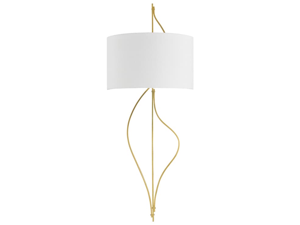 Corbett Lighting Akina 2-Light Vintage Brass White Wall Sconce