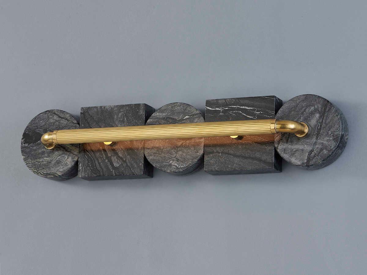 Corbett Lighting Sena 1-Light Vintage Brass Black LED Vanity Light