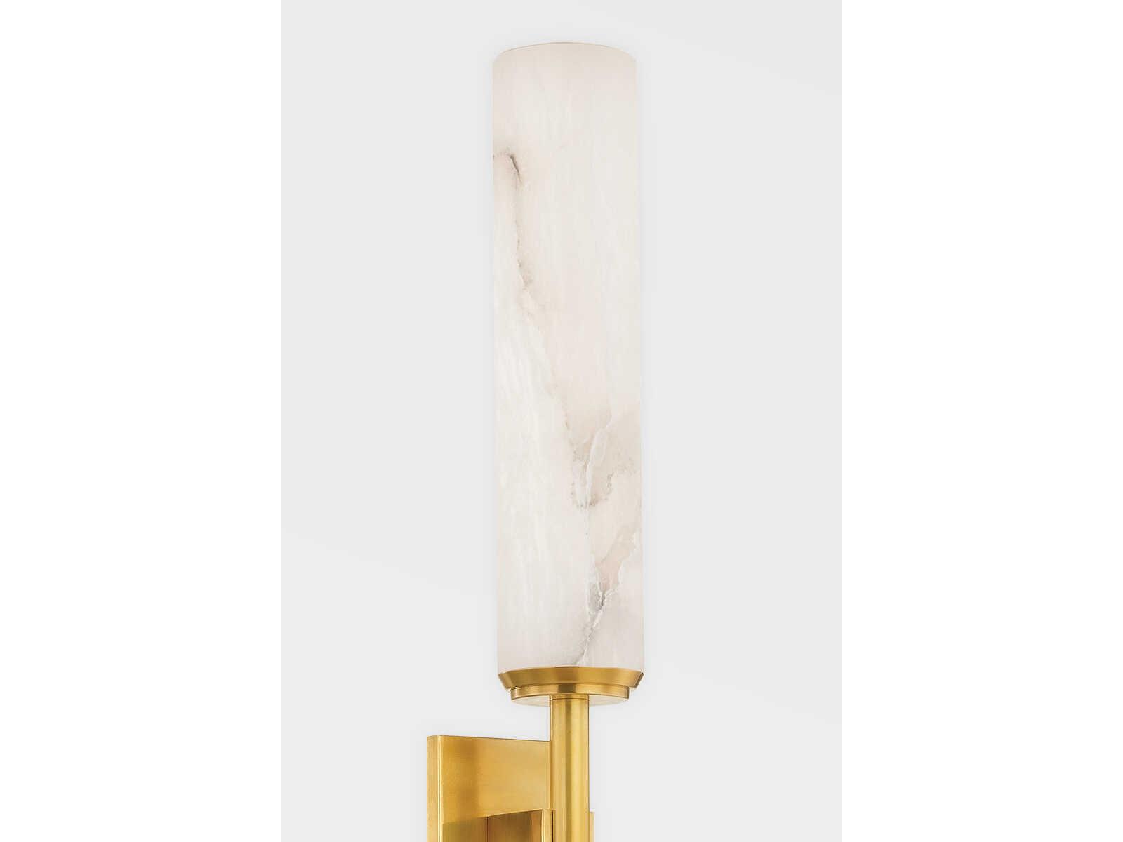 Corbett Lighting Breman 1-Light Vintage Brass White LED Wall Sconce