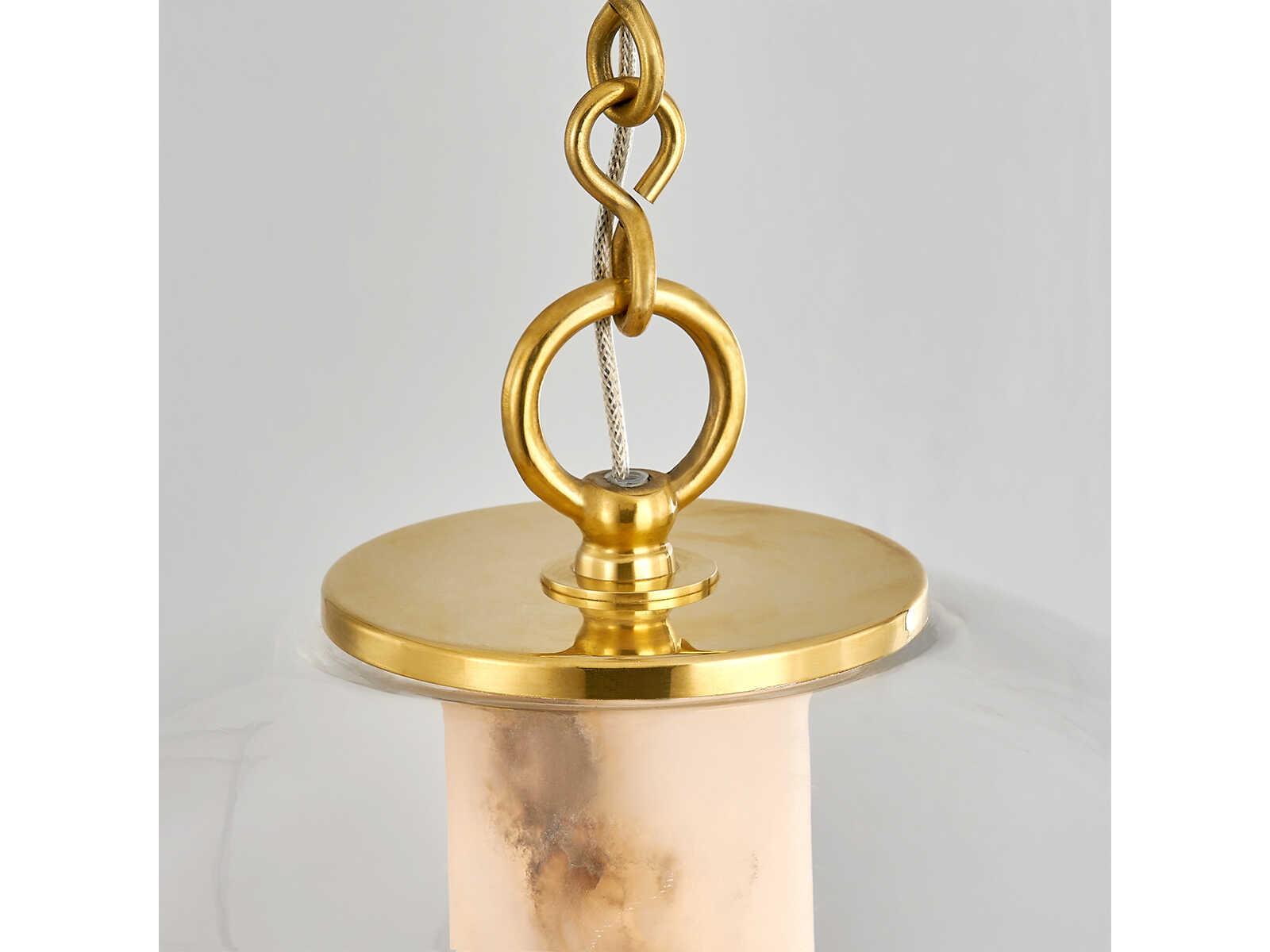 Corbett Lighting Pietra 1-Light Vintage Brass White Glass LED Globe Pendant