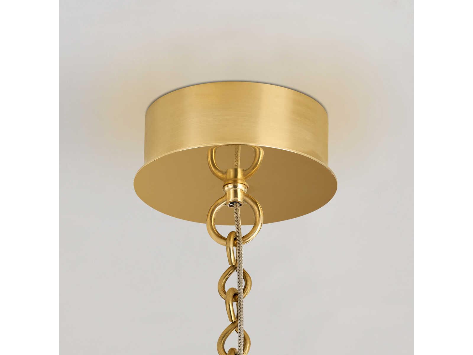 Corbett Lighting Pietra 1-Light Vintage Brass White Glass LED Globe Pendant