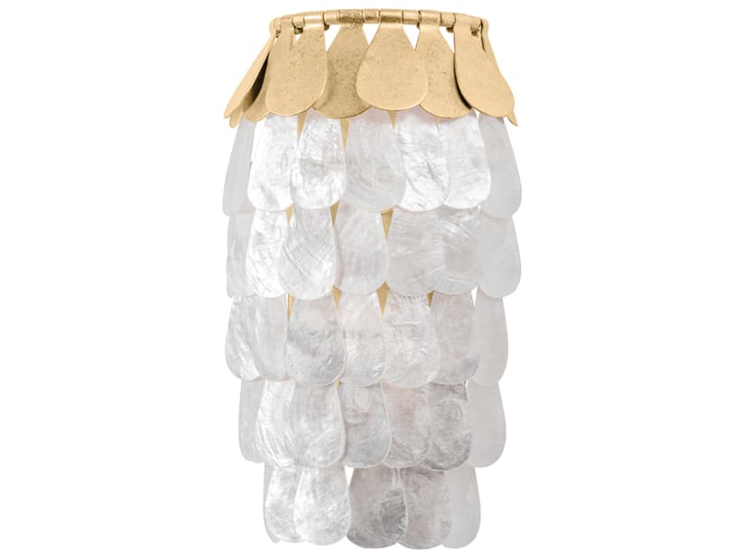 Corbett Lighting Coralie 2-Light Vintage Gold Leaf Wall Sconce