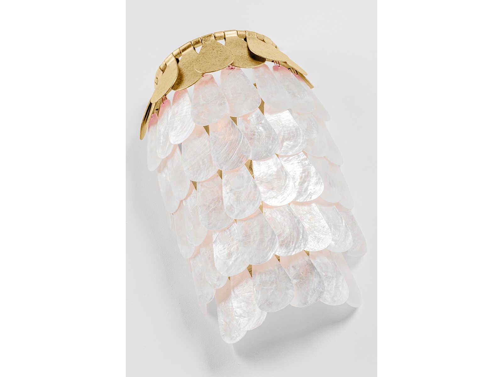 Corbett Lighting Coralie 2-Light Vintage Gold Leaf Wall Sconce