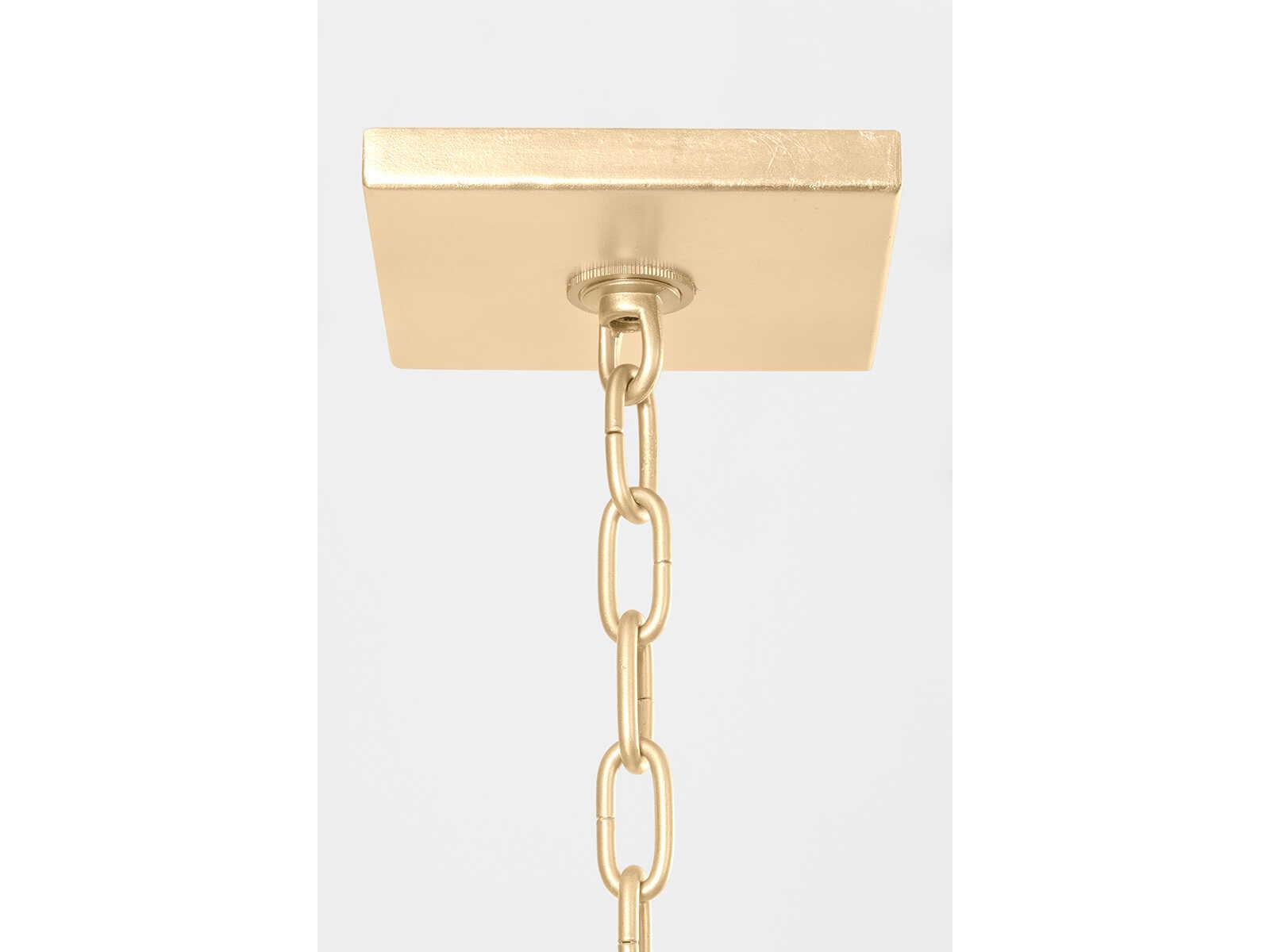 Corbett Lighting Bergamo 8-Light Vintage Gold Leaf Candelabra Lantern Chandelier