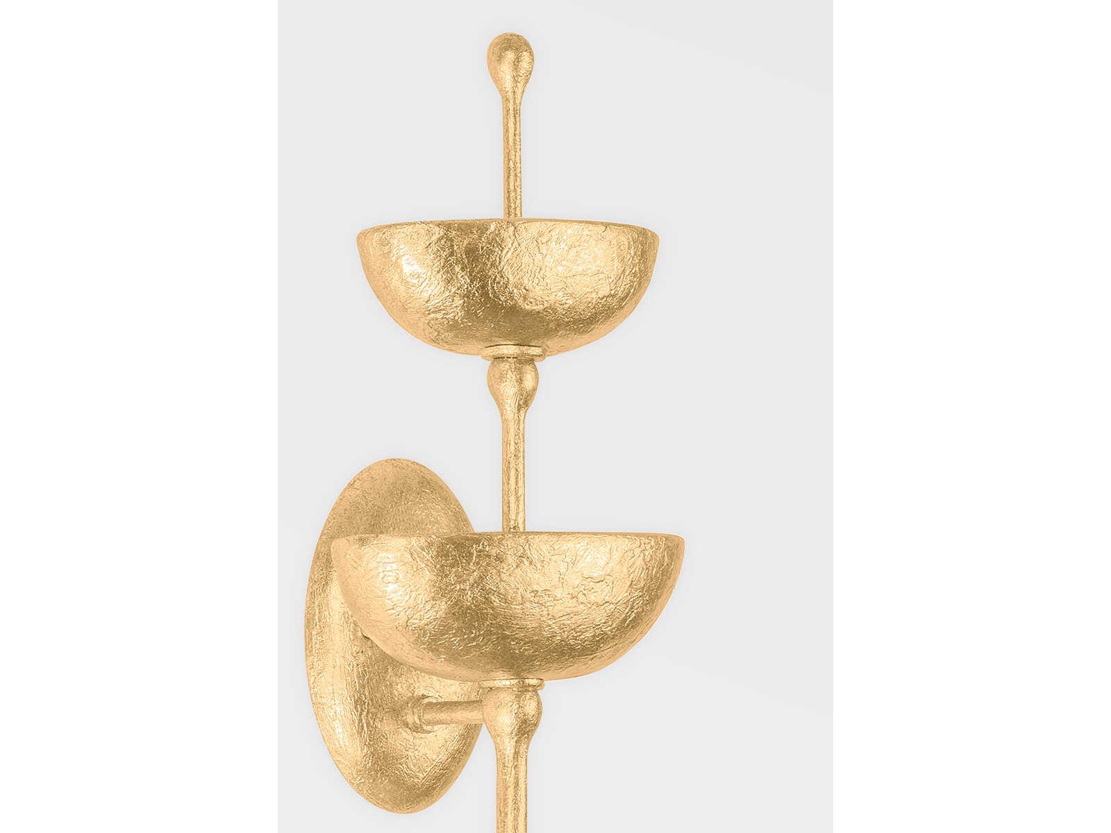 Corbett Lighting Aura 6-Light Vintage Gold Leaf Wall Sconce