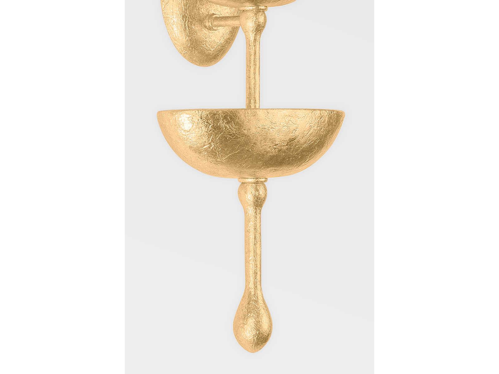Corbett Lighting Aura 6-Light Vintage Gold Leaf Wall Sconce