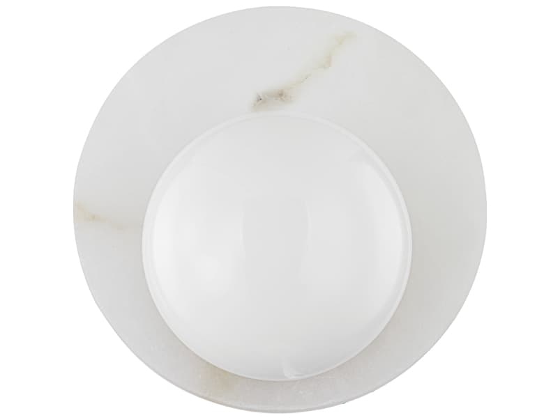 Corbett Lighting Cobalt 1-Light Vintage Brass White Glass Wall Sconce