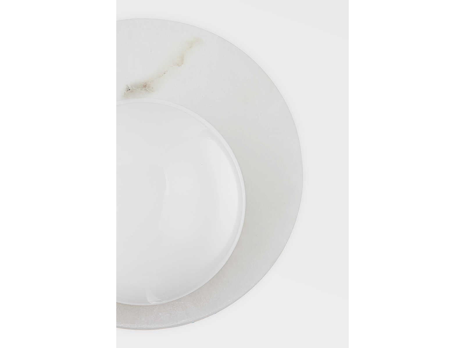 Corbett Lighting Cobalt 1-Light Vintage Brass White Glass Wall Sconce