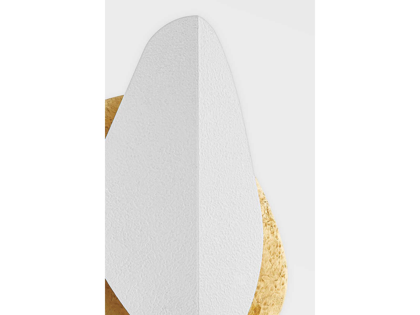 Corbett Lighting Oslo 2-Light Vintage Gold Leaf White Wall Sconce