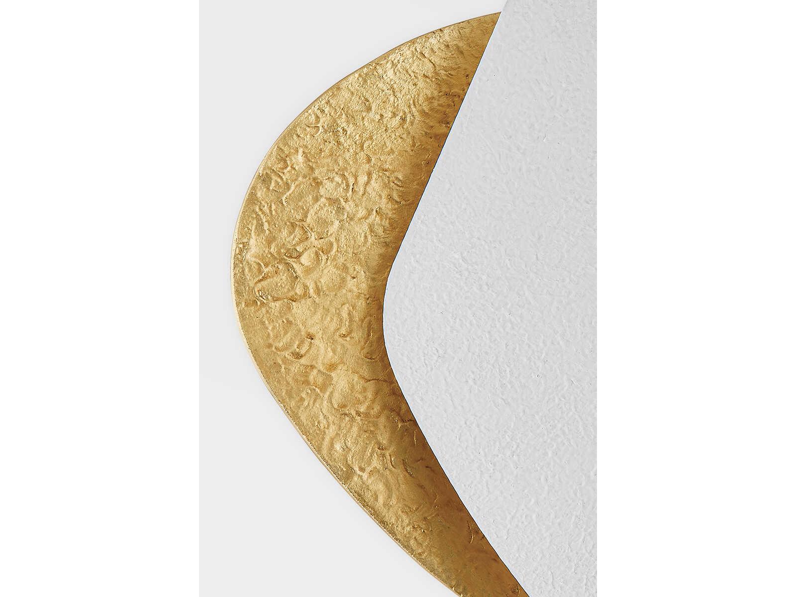 Corbett Lighting Oslo 2-Light Vintage Gold Leaf White Wall Sconce