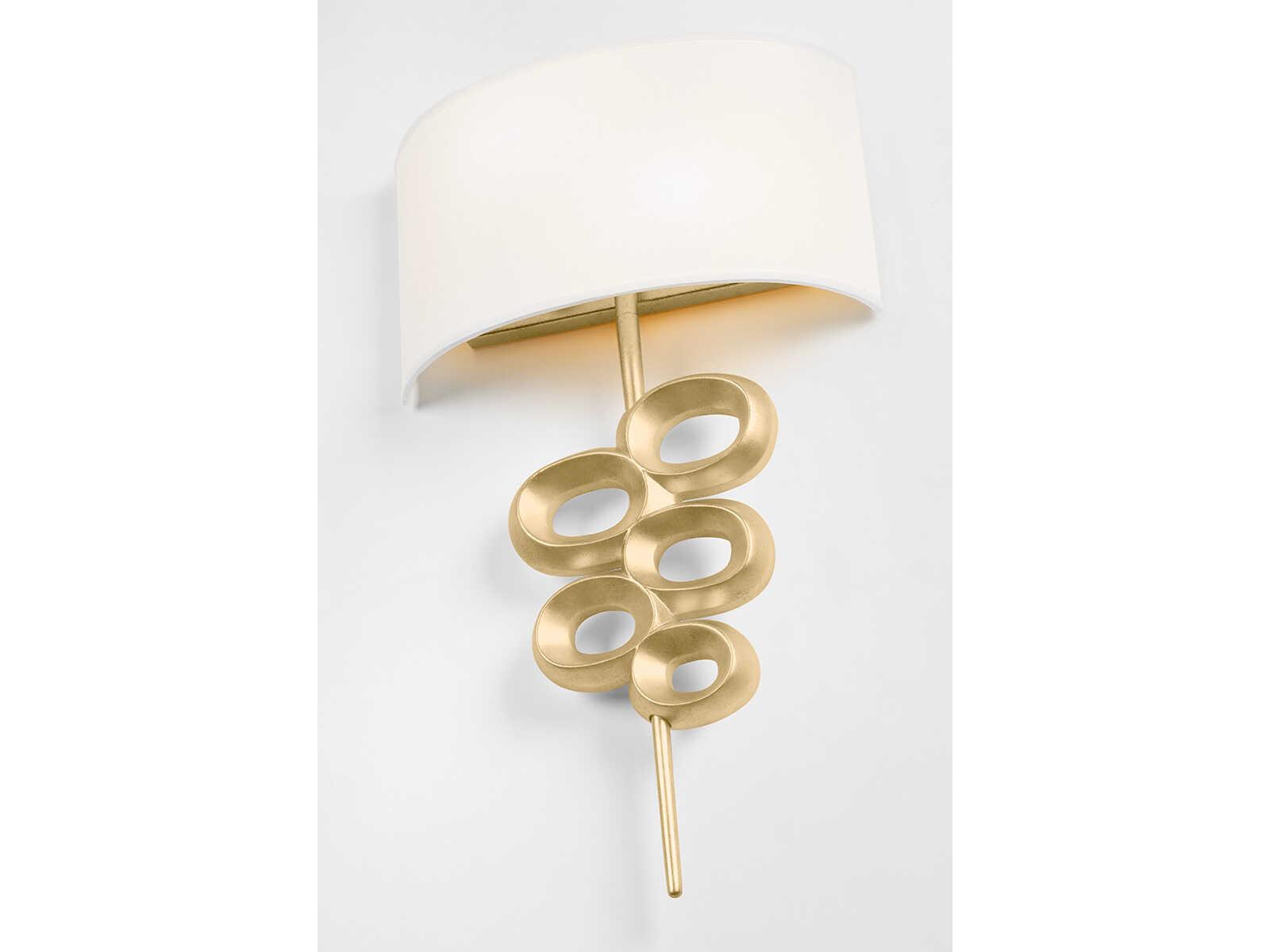 Corbett Lighting Tourmaline 2-Light Vintage Gold Leaf Wall Sconce