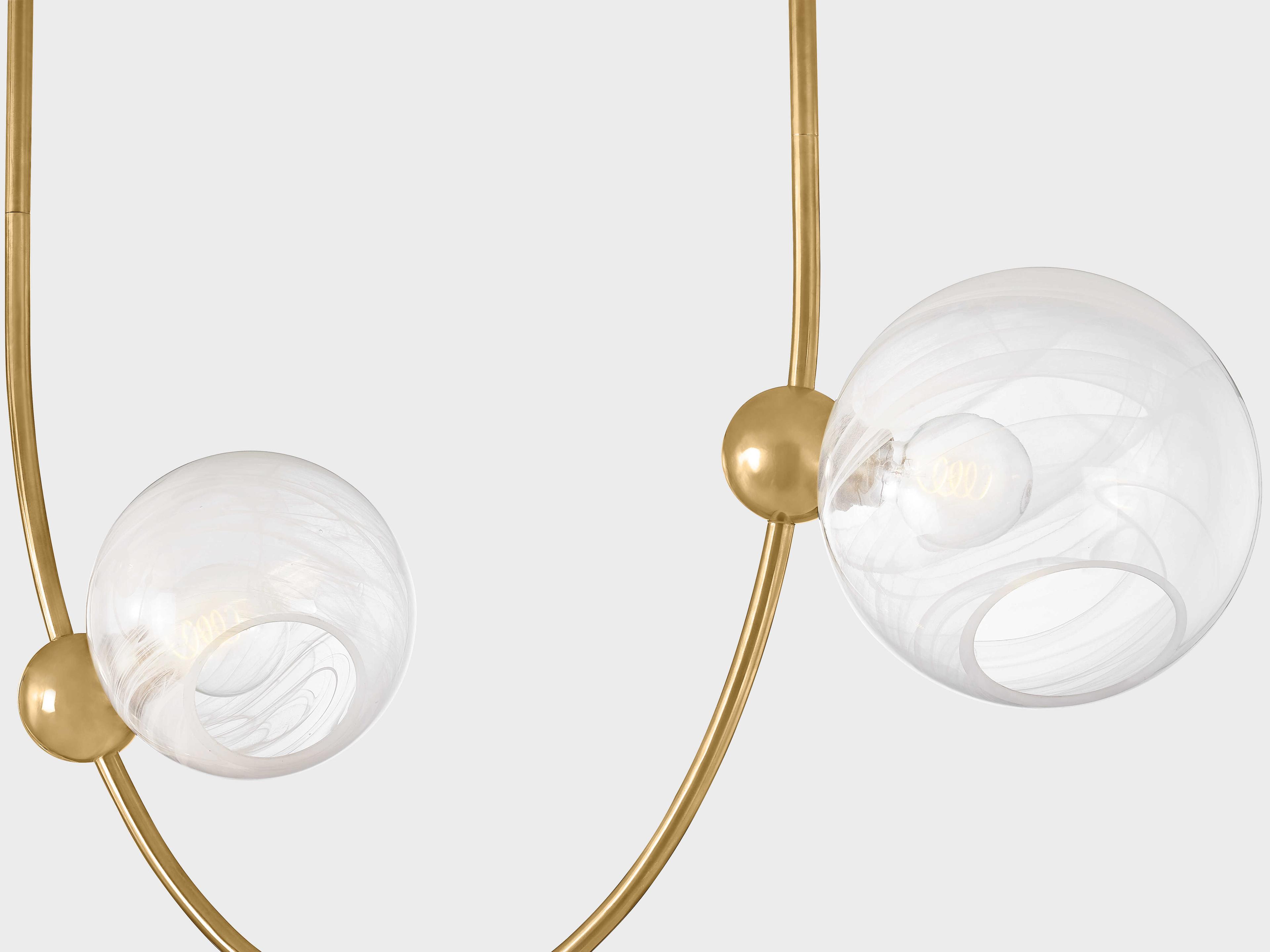 Corbett Lighting Astraia 9-Light Vintage Brass Globe Chandelier