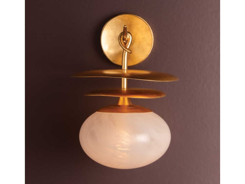 Corbett Lighting Ceylon 1-Light Vintage Gold Leaf Wall Sconce