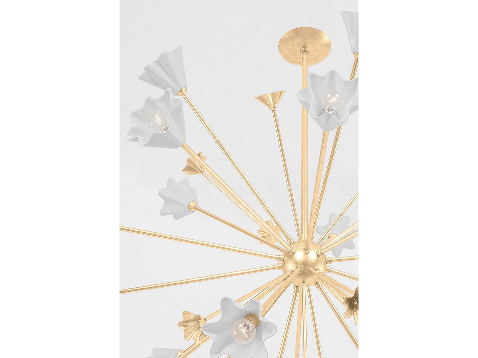 Corbett Lighting Julieta 20-Light Vintage Gold Leaf Brass Sputnik Pendant