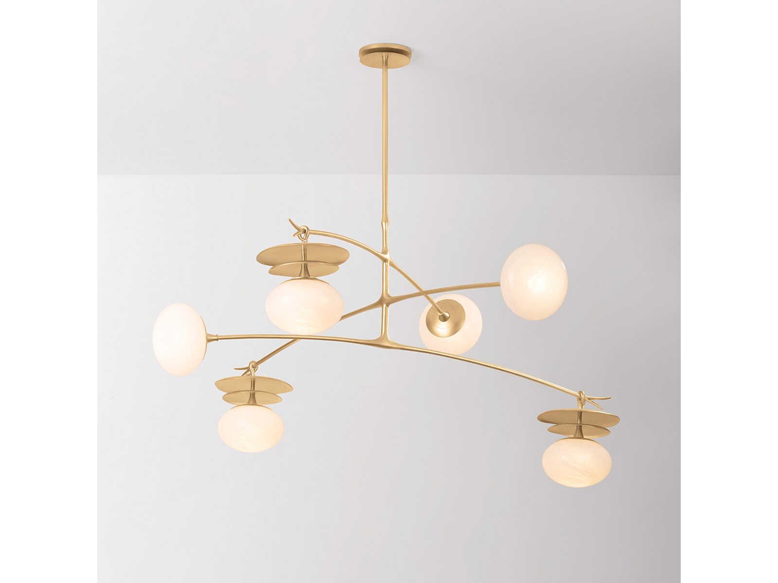 Corbett Lighting Ceylon 6-Light Vintage Gold Leaf Chandelier