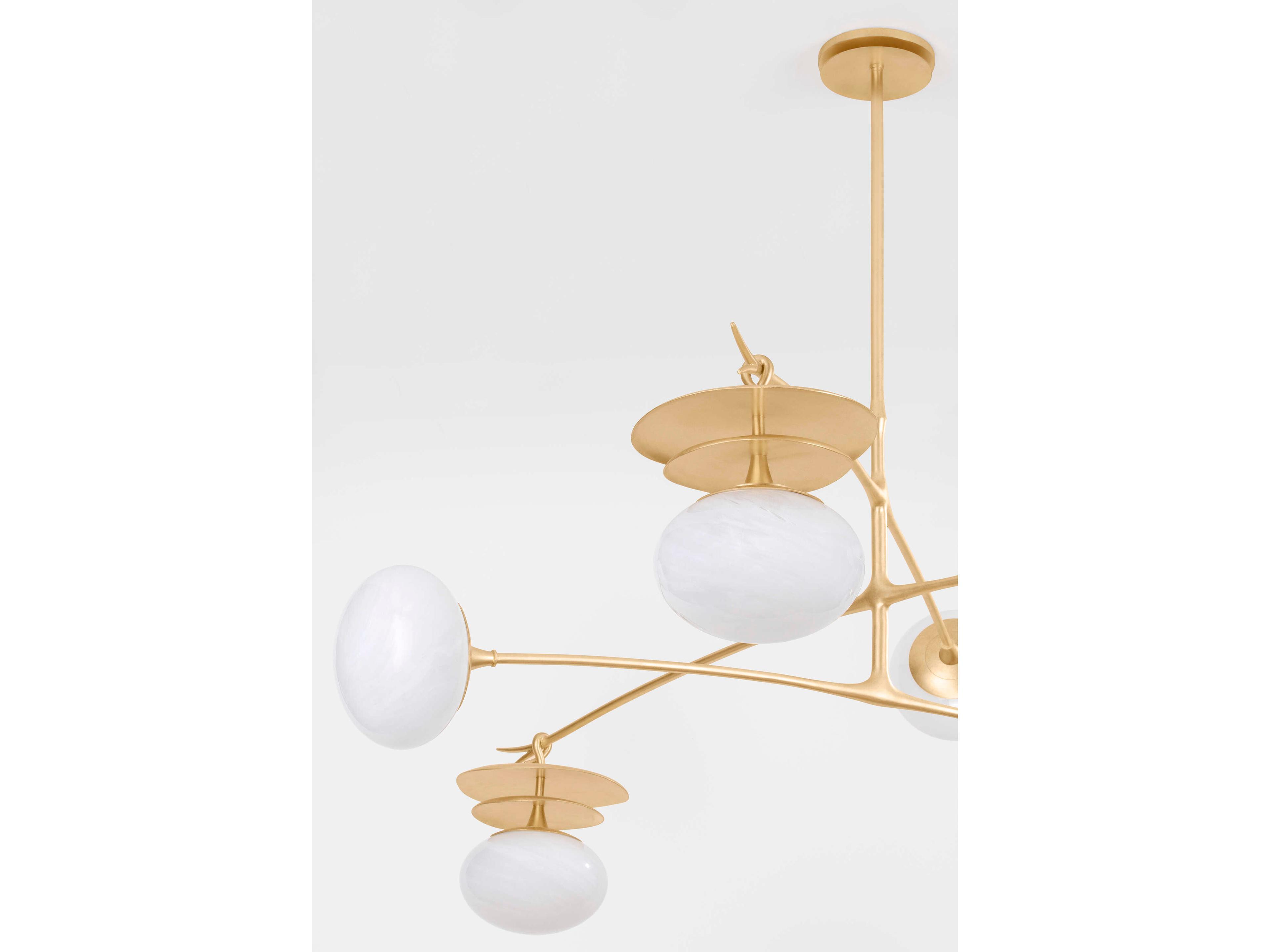 Corbett Lighting Ceylon 6-Light Vintage Gold Leaf Chandelier