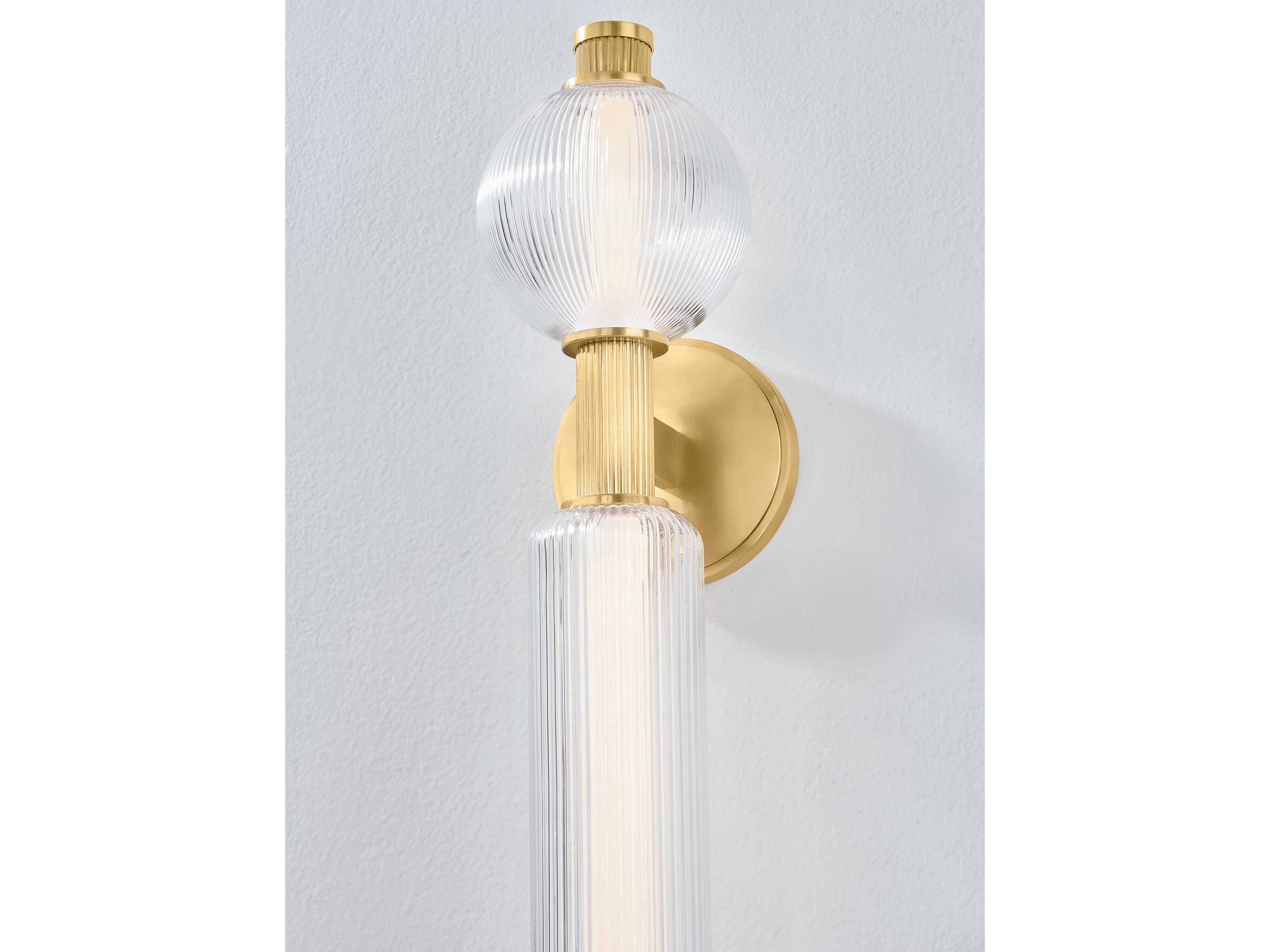 Corbett Lighting Atom 2-Light Vintage Brass Wall Sconce