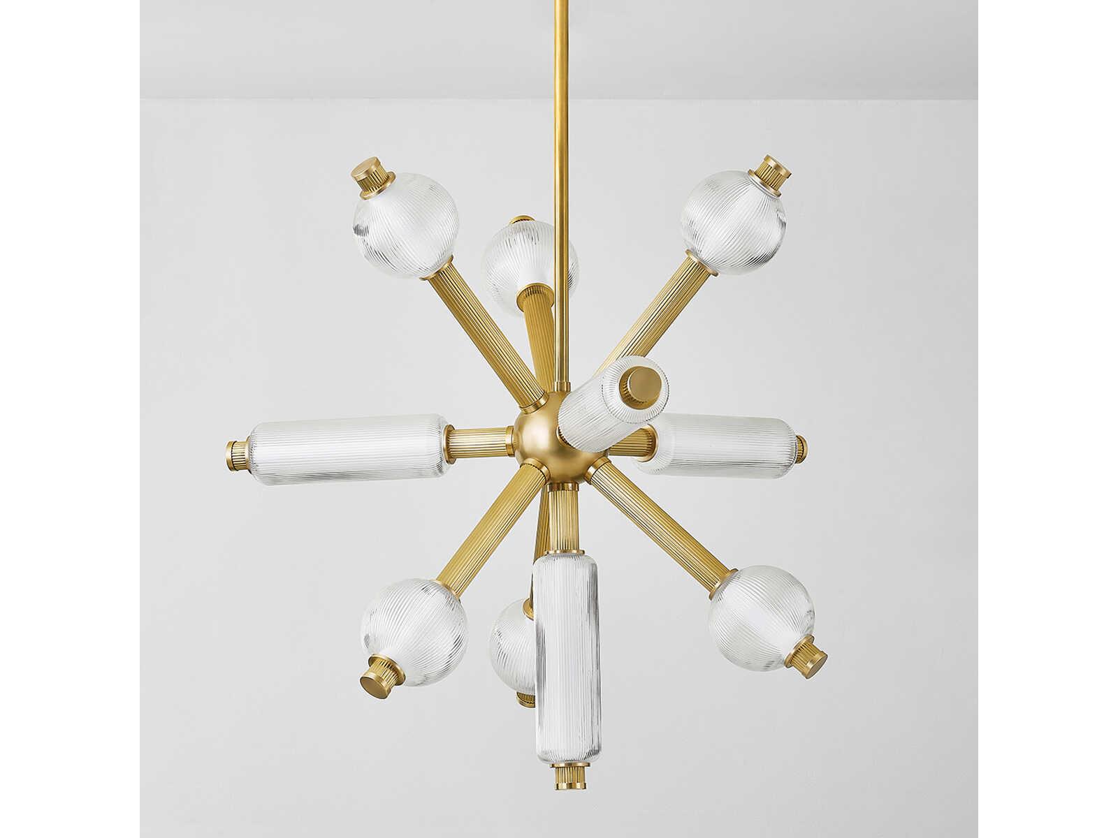 Corbett Lighting Atom 10-Light Vintage Brass Pendant