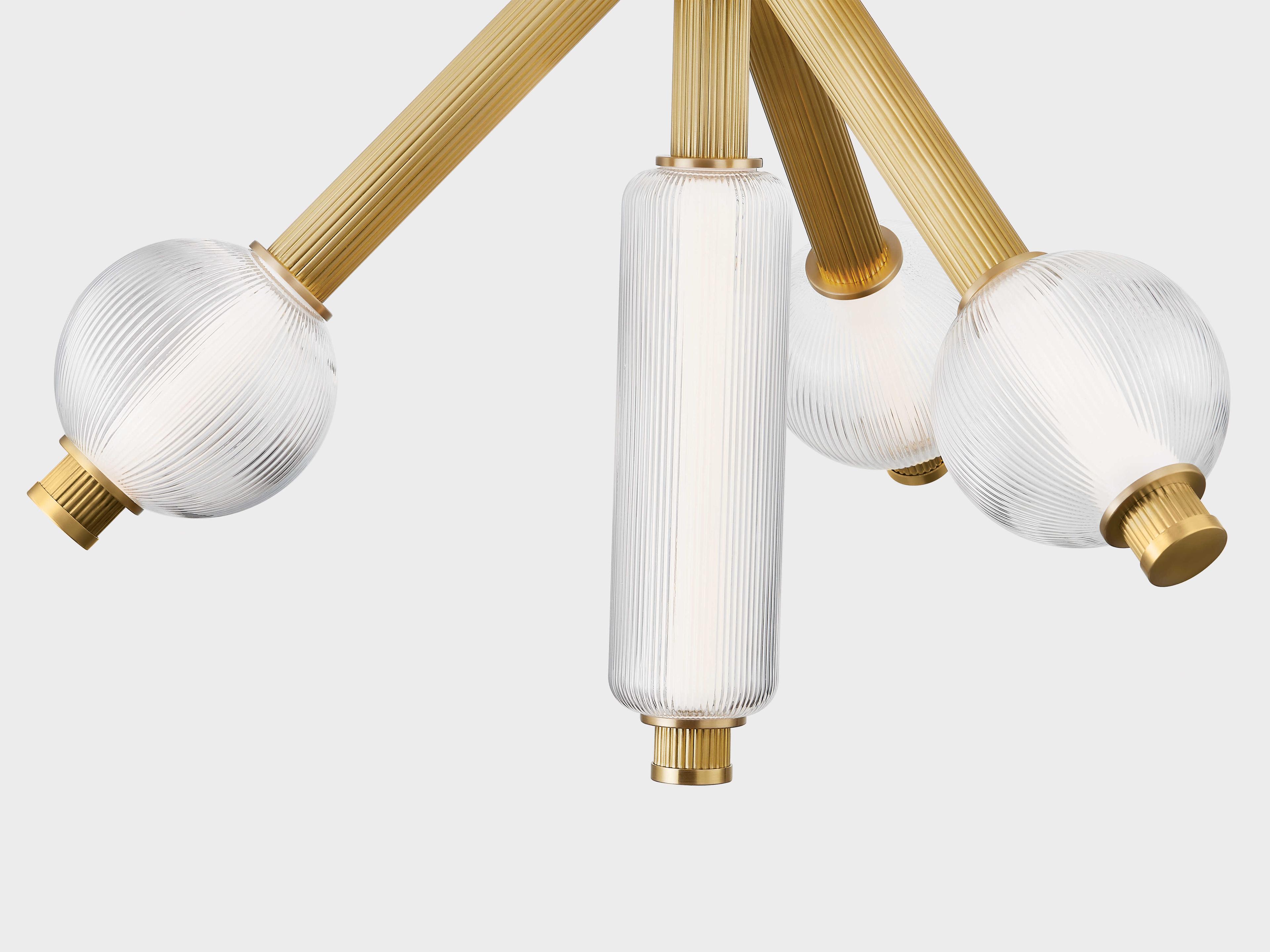 Corbett Lighting Atom 10-Light Vintage Brass Pendant