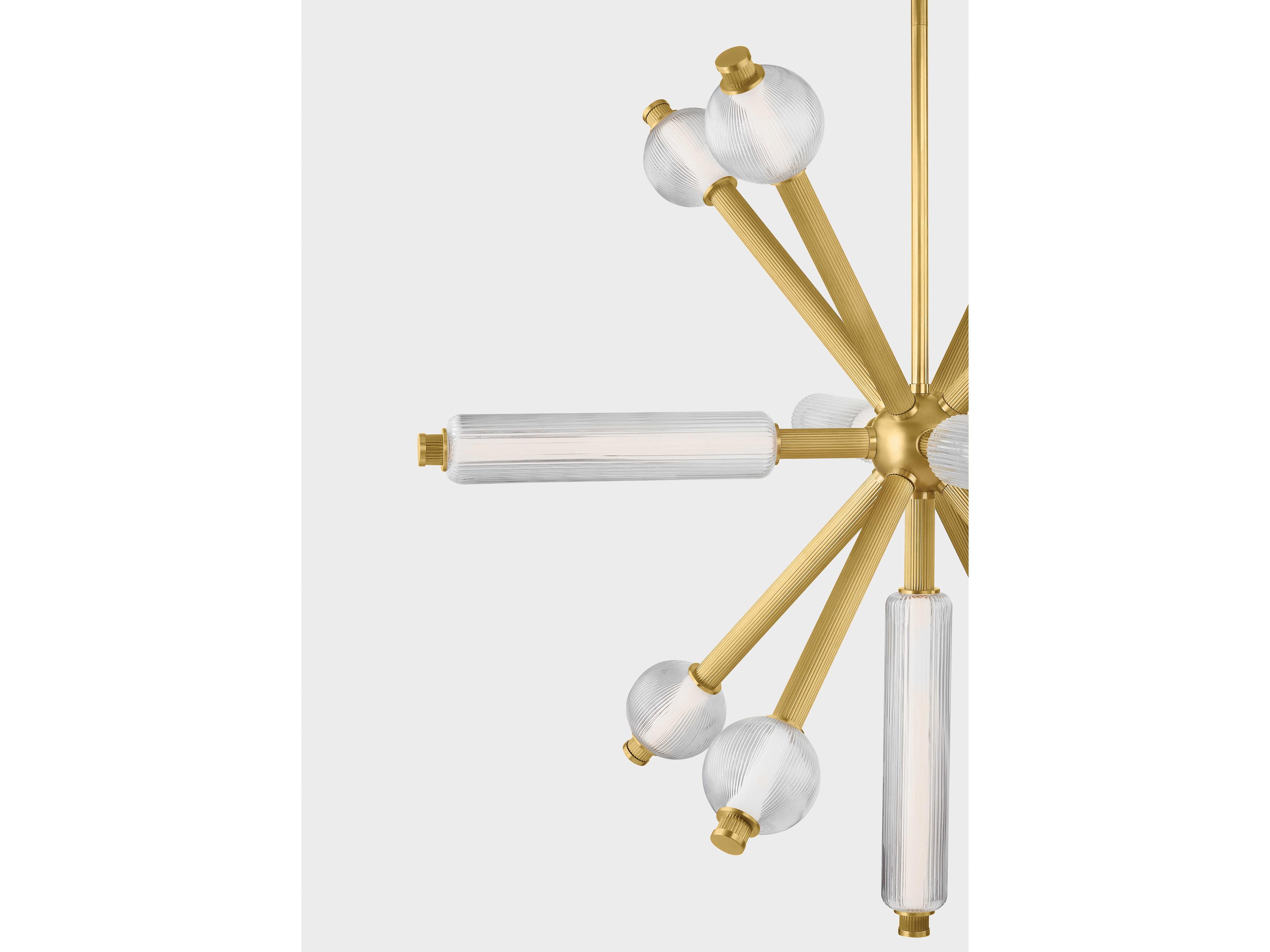 Corbett Lighting Atom 13-Light Vintage Brass Pendant