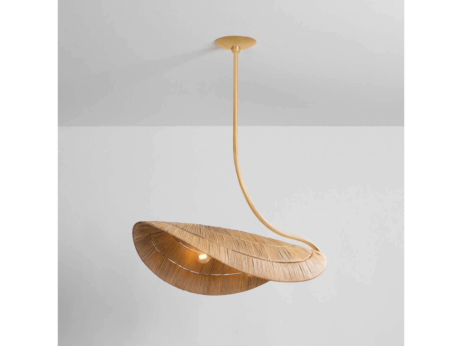 Corbett Lighting Medea 4-Light Gold Leaf Linear Island Pendant